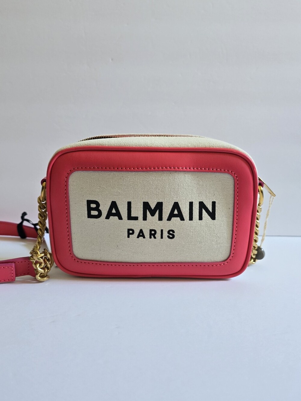 Balmain B-Army Small Camera Bag Natural Cream Pink - Picture 4 of 10